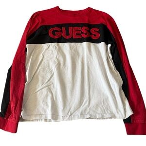 GUESS Los Angeles Red Ribbed Top – Size L